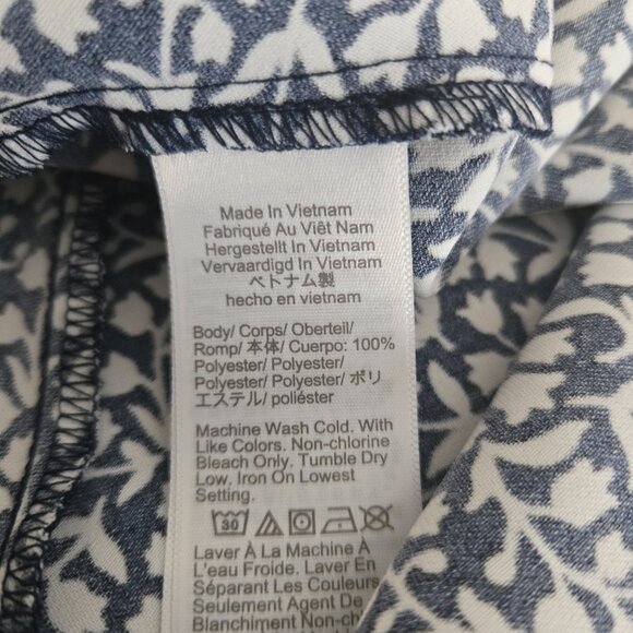 J. Crew Navy & White Floral Crepe Midi Dress – Size 10 (NWOT) - Picture 10 of 10